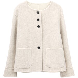 
Aijutu simple double-sided woolen coat 2025 winter new women's short woolen coat