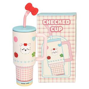 
Modern Housewife Cold Insulation Cup Women's Big Mac Water Cup Large Capacity Birthday Gift Straw Cup Ice Cup