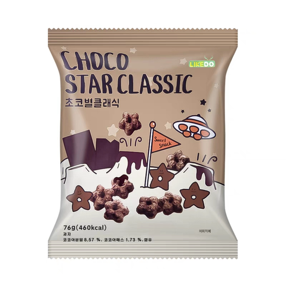 South Korea imported Laike five-pointed star donut chocolate strawberry flavor CU convenience store same style casual puffed snacks