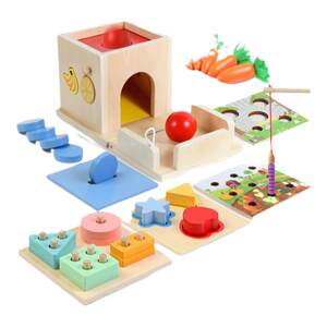 
Asweets Montessori Early Education Toys Eight-in-One Puzzle Enlightenment Montessori Teaching Aids 1-3 Years Old Baby