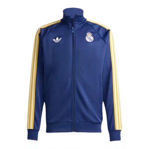 
adidas Adidas 26 Spring and Autumn Men's Real Madrid Retro Comfortable Stand Collar Jacket Jacket KE3846