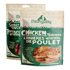 
Meatyway Jueyan dog snacks chicken and duck jerky training rewards teething jerky fruit and vegetable pet snacks 100g