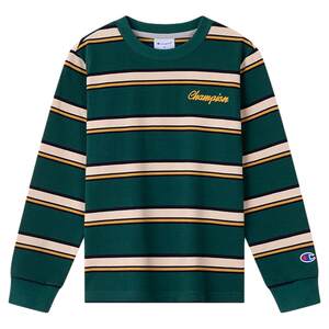 
Champion children's clothing for boys and girls spring new classic retro college striped cotton long-sleeved T-shirt