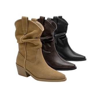 Wu Xin's same style of pile boots Western Knight boots