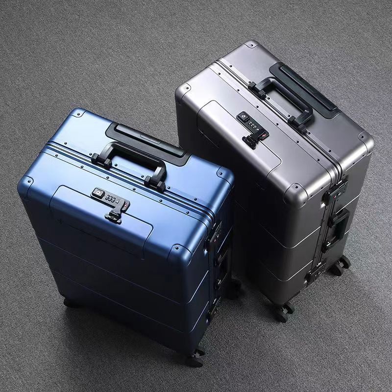 喵旅全铝镁合金金属行李箱结实耐用登机箱前置开口摄影商务旅行箱