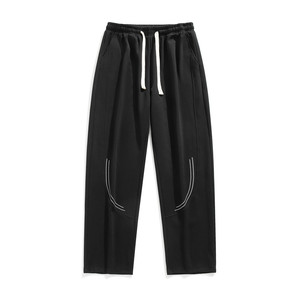 
Pull back American style sweatpants men's spring and autumn 2026 new loose straight wide leg casual sports long pants for boys