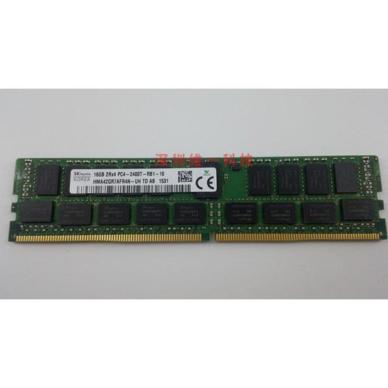 SK Hynix/海力士/现代16G 2R*4 PC4-2400T DDR4 REG服务器内存条