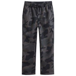 
Spring new camouflage PU leather pants men's spring and autumn thin loose high-waisted elastic belt casual trousers windproof and waterproof