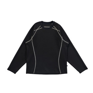 
BOHRHOO25AW wear-resistant loose versatile bottoming shirt with open-stitch design waffle texture long-sleeved T-shirt winter for men and women