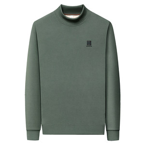 
Kangaroo double-sided German velvet bottoming shirt for men in winter with velvet and thickened half turtleneck with solid color long-sleeved T-shirt sweatshirt