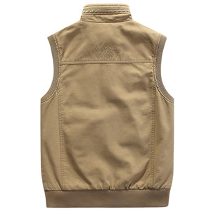 
Spring and Autumn Pure Cotton Vest Men's Dad Large Size Multi-Pocket Vest Thick Vest Outdoor Photography Fishing Vest Men
