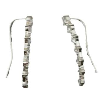 Exquisite super sparkly~ sparkling diamond temperament curved earrings