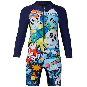 arena children's swimsuit printed long sleeve sun protection