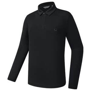 
FILA official men's knitted long-sleeved POLO shirt 2025 winter new golf sun protection top