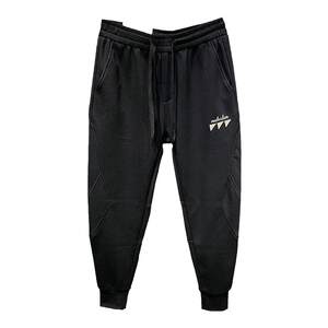 
Trinlu Japanese style sports fashion small embroidered patchwork sweatpants men's spring loose leg-tie solid color casual pants trendy men
