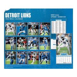 Calendario 2023 Dei Detroit Lions - 12 X 12 Pollici