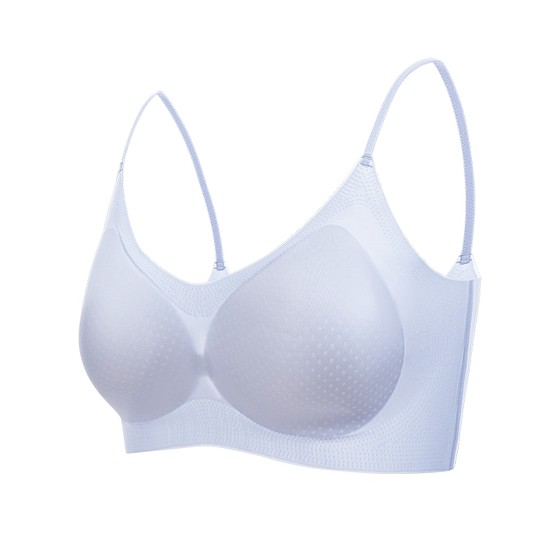 
Cat man thin shoulder strap underwear for women in summer thin small breasts gathered suspender vest ice silk cool texture without trace beautiful back bra