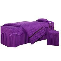 Simple Pure Color Beauty Salon Bed Cover - Four-Piece Set For Massage And Physiotherapy