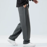 Черные демисезонные спортивные штаны для отдыха, свободный прямой крой, в американском стиле