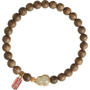 
Authentic Agarwood Bracelet and Tian Jade Lady’s Year of the Horse Exquisite Gift 2026 New Wooden Buddha Bead Bracelet