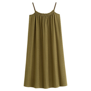 Yue's chest pads all -in -one nightdress Ms. Summer Summer vest cotton cotton cotton cotton summer pajamas can be worn outside
