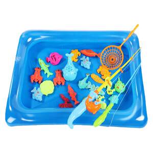 Fishing toys Children's magnetic fishing rods for boys and girls 1 to 3 years old 6 babies fishing puzzle fish pond set