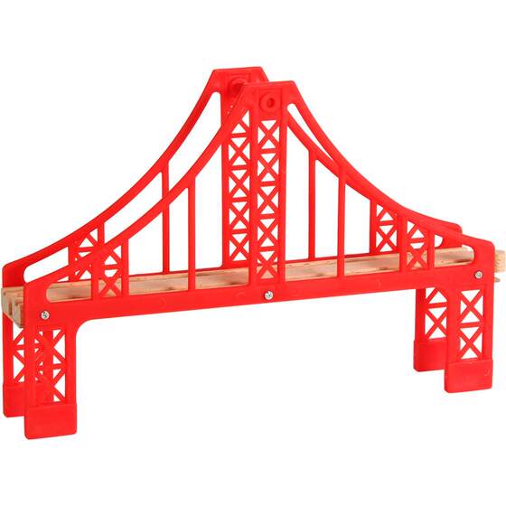 Children's wooden track train scene bridge suspension bridge accessories bulk track bridge compatible EDWONE BRIO