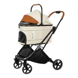 Pet stroller One-click folding cat stroller Dog stroller Small and medium-sized dog pet stroller Pet stroller