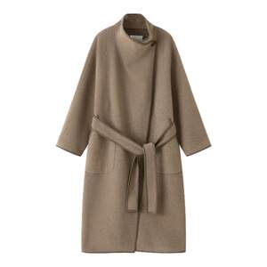 
RUISHI Lazy Overture Multi-wear velvet full wool long and short double-sided woolen coat for women in autumn and winter