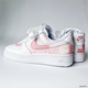 球鞋定制 Nike Air Force 1 玫瑰之名浪漫清新粉丝绸低帮女款板鞋