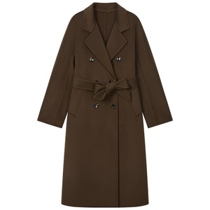 
Mendeshi goat hair woolen coat 2025 new winter style versatile solid color sheep wool mid-length coat