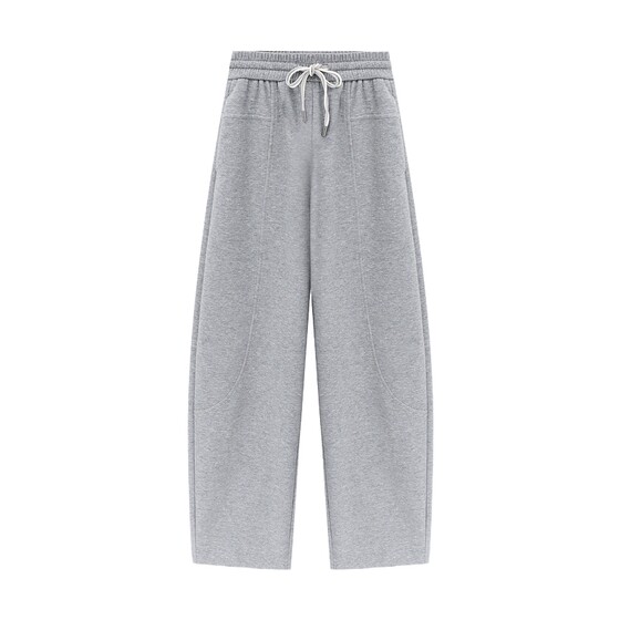 Basic House/Baijiahao high-waist sports casual pants spring new loose drawstring wide-leg sweatpants 2026