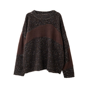 
Boucherie Round Neck Loose Lazy Sweater Women's 2026 Spring Korean Style Simple Versatile Casual Large Size Knitted Top