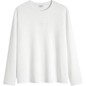 
HIM Han Chong comfortable casual long-sleeved T-shirt men's letter embossed round neck slim inner layering shirt 2025 autumn