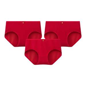 [Gift box] 3 packs Shuya Women's 50S Tiansi Modal Hongyun Year of the Year of the Year of the Red Mid-waist Underwear Women