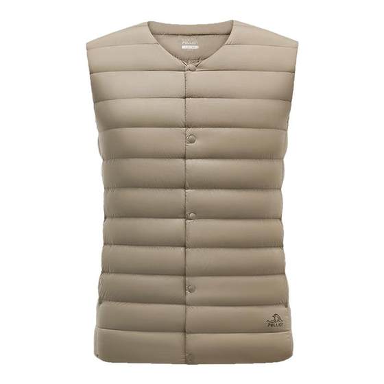 Boxi and outdoor 800 Puff down vest men's autumn and winter new models, light warm climbing windproof ribs pork ribs down jacket