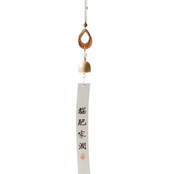 Japonský Styl Ručně Vyráběný Bambus Měď Zvonek Zvonek Nádvoří Dekorace Balkon Závěsné Poleno Vítr Přívěsek Kreativní Kolaudace Narozeniny