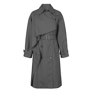 
Sdeer San Dior women's autumn casual lapel fitting waist double-breasted long windbreaker S21381805