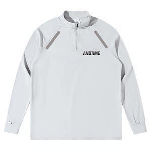 Andtime long -sleeved zipper T -shirt city city outdoor sports fitness running basketball training riding quick -drying sweat
