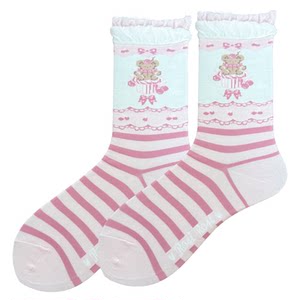 Roji Bear Cake Pure Cotton Lolita Motor Ms. Spring Original Uniform Mids Stockings Japanese Skin Skin Stockings
