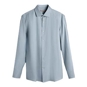 
GORNIA men's long-sleeved shirt solid color fashionable lapel comfortable casual style business commuting shirt