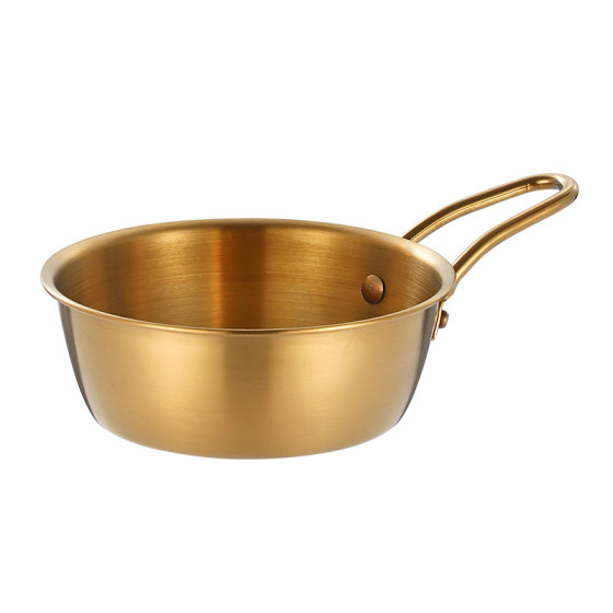 Korean rice wine bowl 304 stainless steel band handle bowl prepared vegetable bowl of snack seasonings and side dishes Korean cooking tableware
