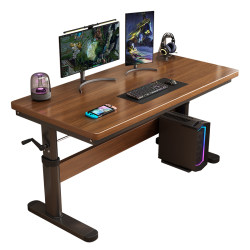 Lift computer desk desktop solid wood double gaming desk