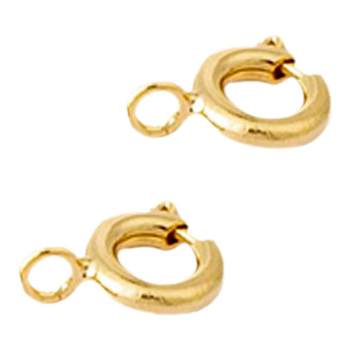 Buy the lowest price of 14K gold bead round spring buckle connection buckle