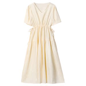 Fisher-Price Maternity Dress Summer New Skirt Summer Midi-Length Skirt Top Category A Pure Cotton Large Size Maternity Clothing