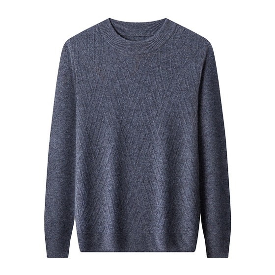 
Shanghai Chunzhu Cashmere Sweater Men 100% Pure Cashmere Half-Turneck Winter New Thickened High-end Knitted Sweater