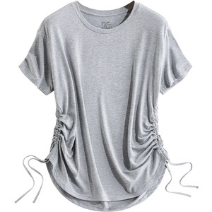 
Maternity top short-sleeved T-shirt yoga summer thin style maternity outfit for maternity clothes for summer loose cover pregnancy belly 2025 new style