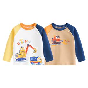 
Boys' long-sleeved T-shirt pure cotton children's new spring tops baby baby girl spring bottoming shirt small and medium children's clothing