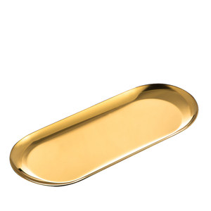 Nordic INS stainless steel oval disc creative restaurant dessert plate jewelry storage tray Korean cook
