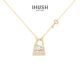 ihush/Qiaowu Whisper Gold Lock Sweater Necklace Women's Clavicle Key Niche Light Luxury Original Fashion ຂອງຂັວນວັນແຫ່ງຄວາມຮັກ